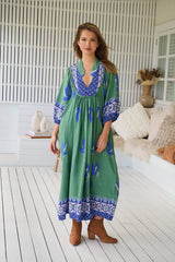 Boheme Midi Dress - Bluebird