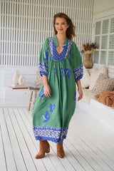 Boheme Midi Dress - Bluebird