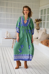 Boheme Midi Dress - Bluebird