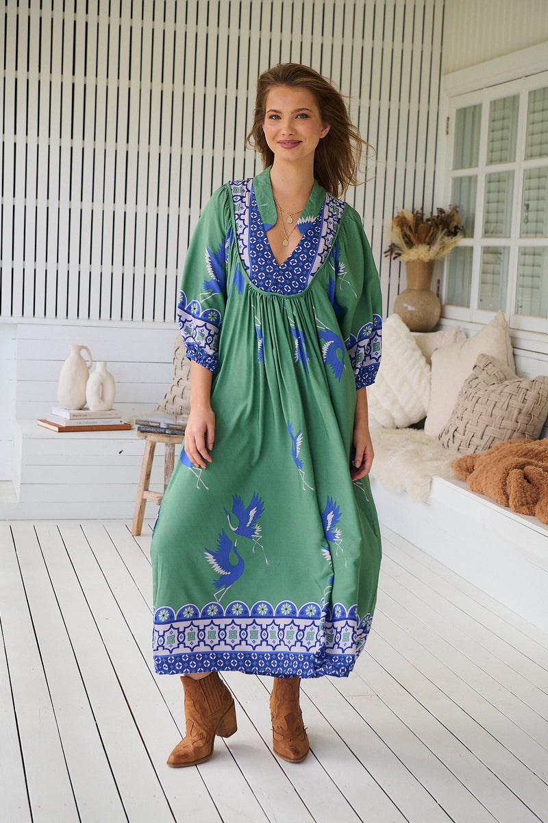 Boheme Midi Dress - Bluebird