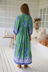 Boheme Midi Dress - Bluebird