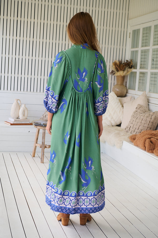 Boheme Midi Dress - Bluebird