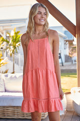 Lux Mini Dress Coral -  Valli