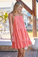 Lux Mini Dress Coral -  Valli