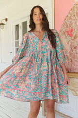 Adela Mini Dress - Ocean Lullaby
