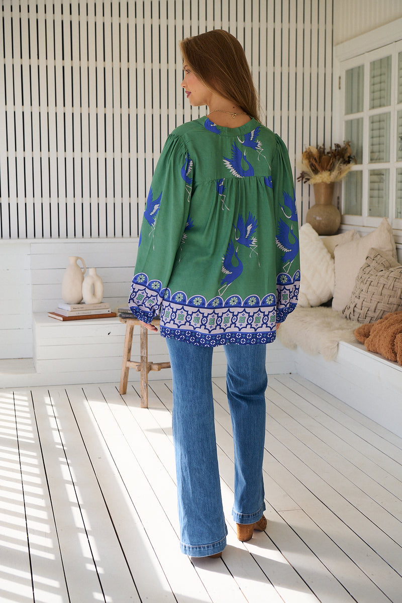Bee Blouse - Bluebird