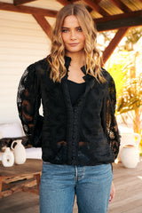 Victoriana Lace Blouse- Black ~ MOS the label