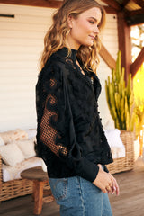 Victoriana Lace Blouse- Black ~ Ministry of Style