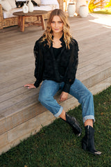 Victoriana Lace Blouse- Black ~ MOS the label