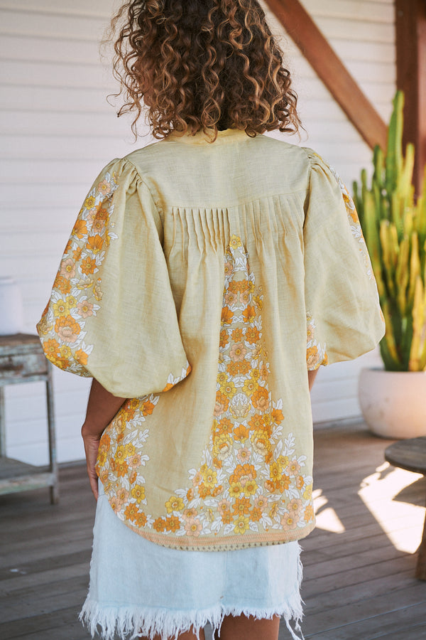 BIRDIE BLOUSE - Daylilies