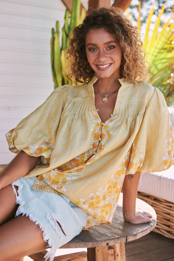 BIRDIE BLOUSE - Daylilies