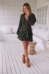 Jayde Mini Dress - Emerald
