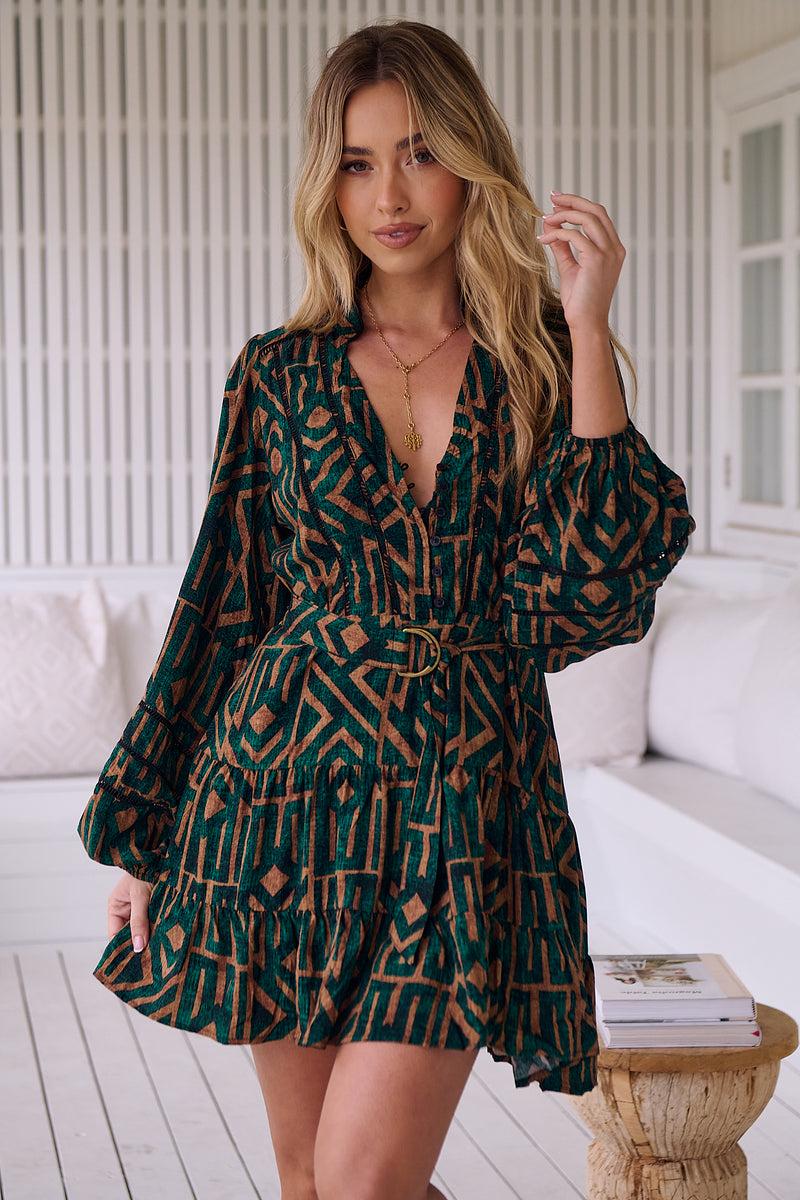 Jayde Mini Dress - Emerald