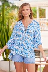 Chloe Top - Blue Prairie