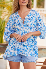 Chloe Top - Blue Prairie