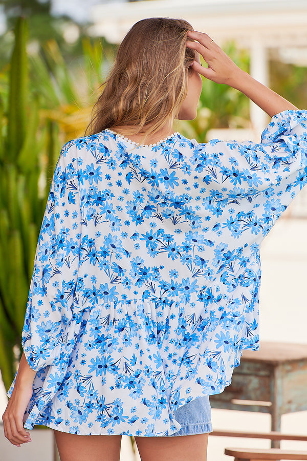 Chloe Top - Blue Prairie