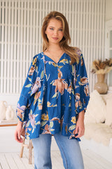 Adela Blouse -  Georgia Blue