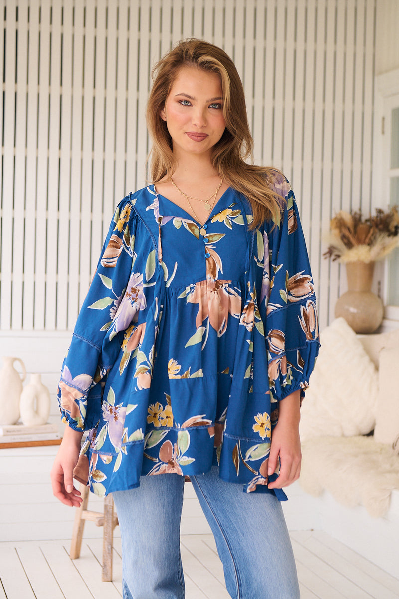 Adela Blouse -  Georgia Blue