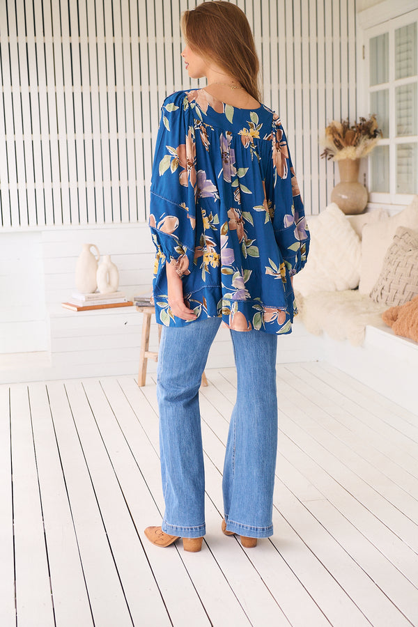 Adela Blouse -  Georgia Blue