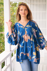 Adela Blouse -  Georgia Blue