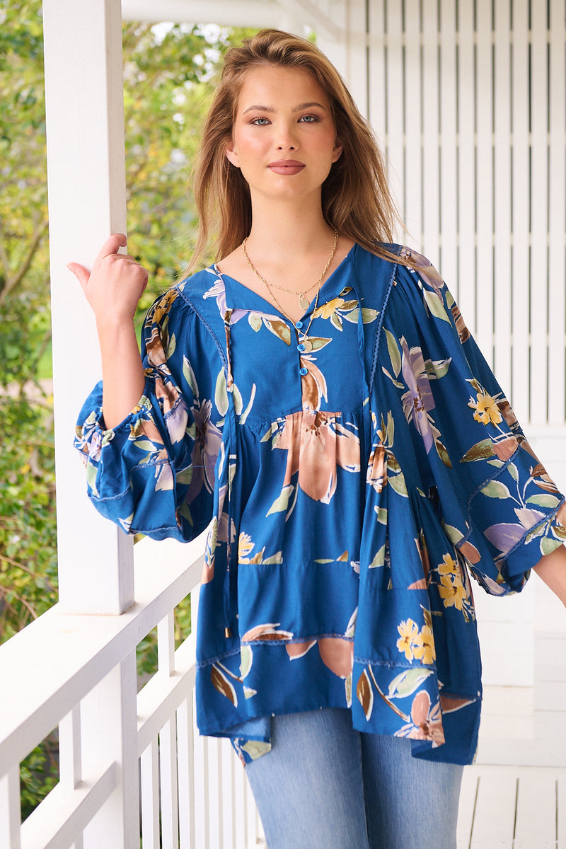 Adela Blouse -  Georgia Blue