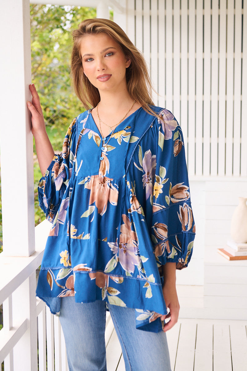 Adela Blouse -  Georgia Blue