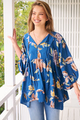 Adela Blouse -  Georgia Blue