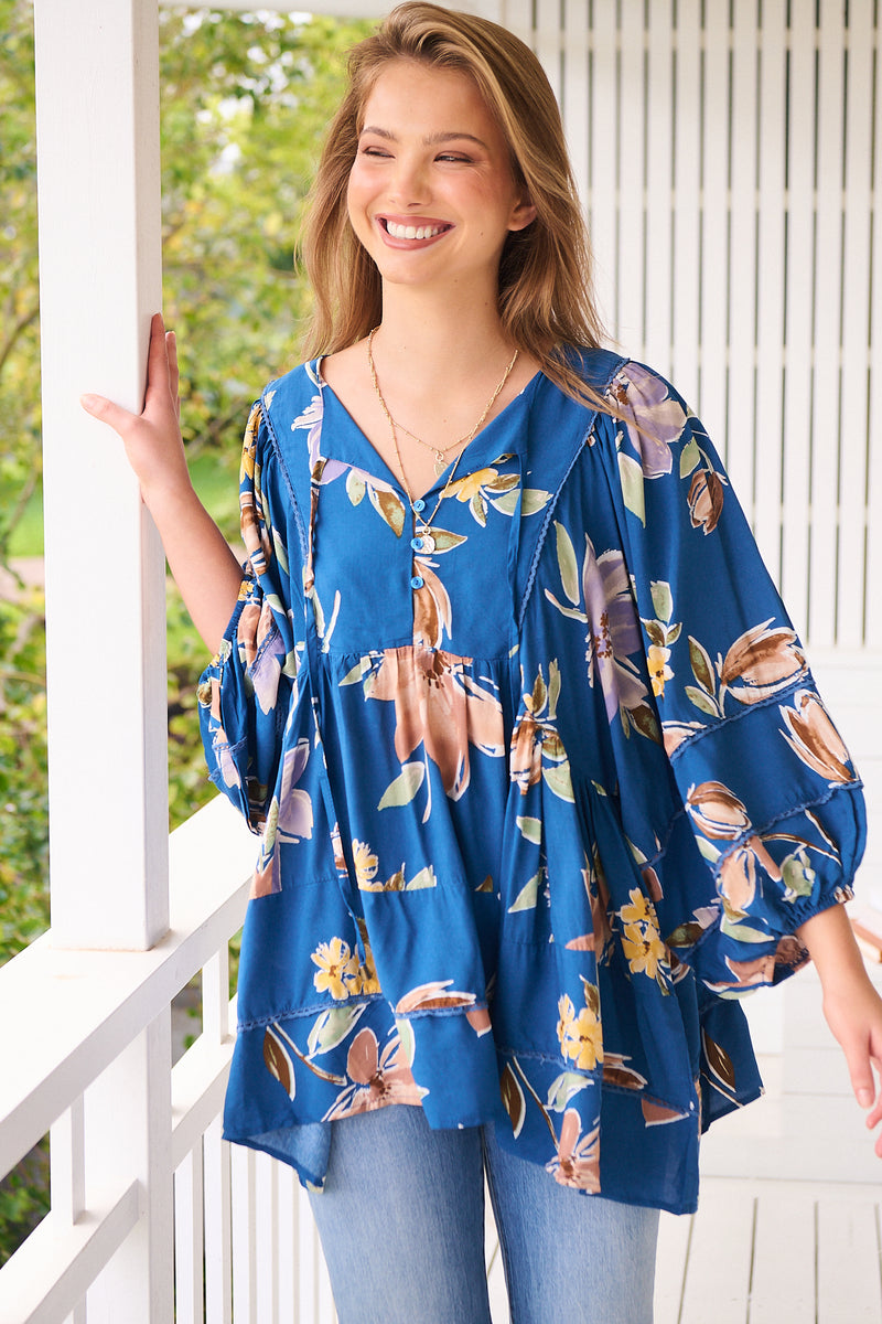 Adela Blouse -  Georgia Blue