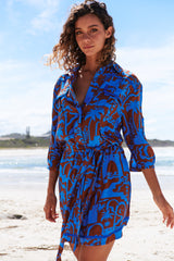 Beverly Shirt Dress - Desert to Sea