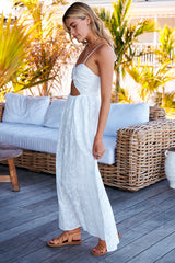 Zayla Maxi Dress  - White Wild Flower