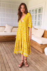 Monday Midi Dress - Sunshine Daisy