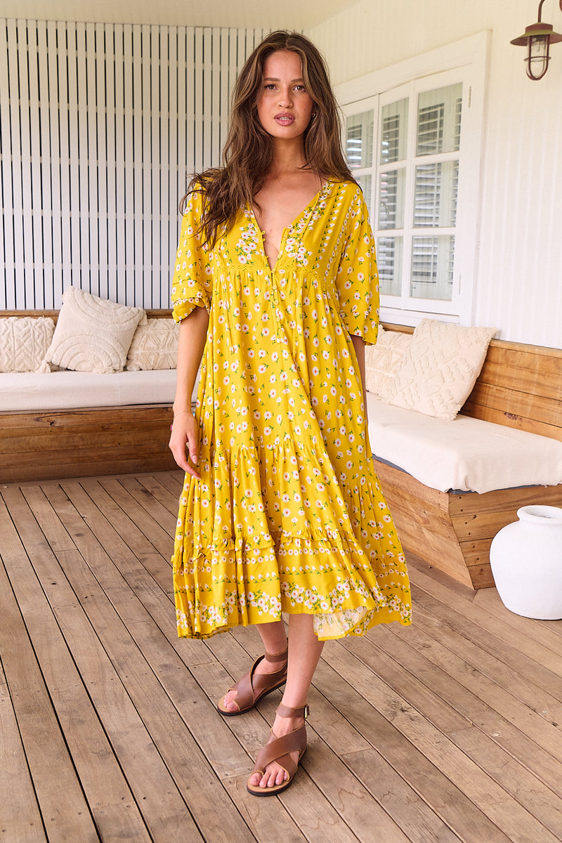 Monday Midi Dress - Sunshine Daisy