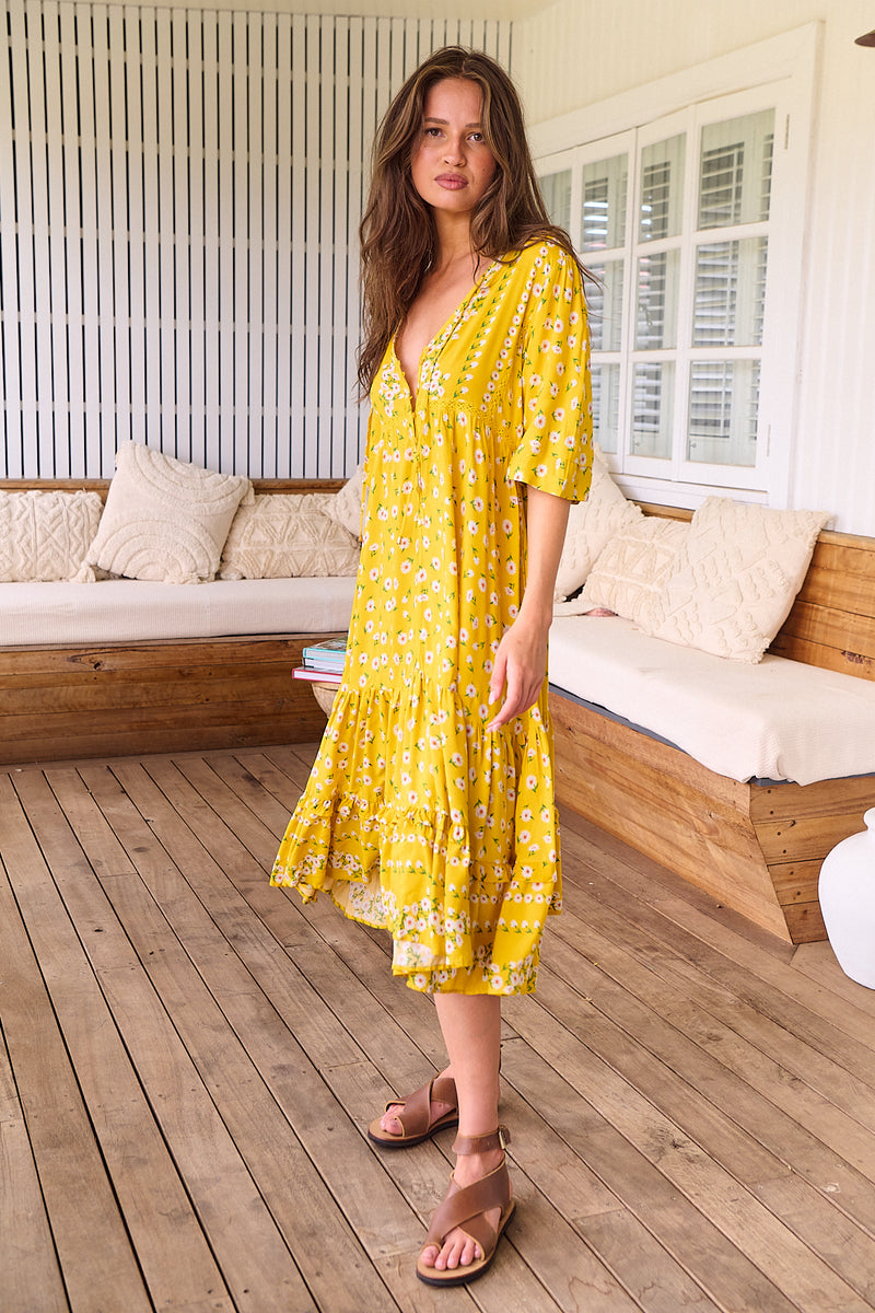 Monday Midi Dress - Sunshine Daisy