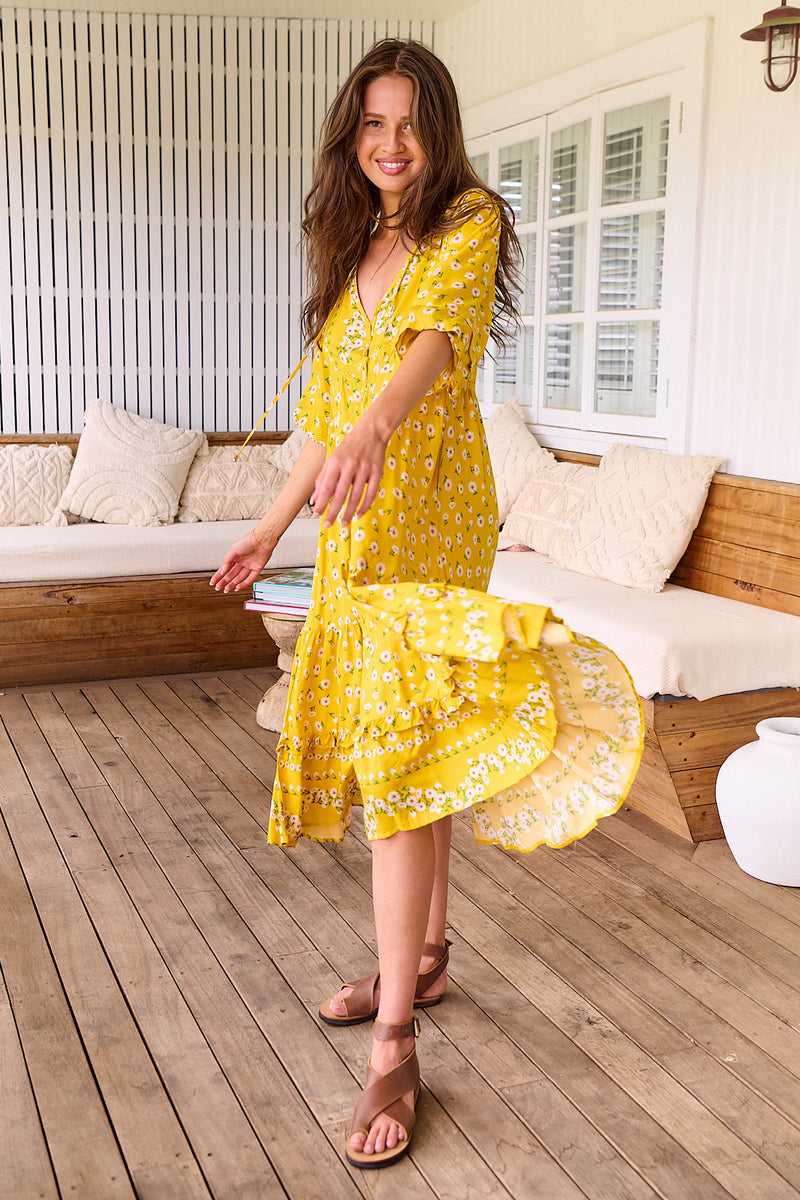 Monday Midi Dress - Sunshine Daisy