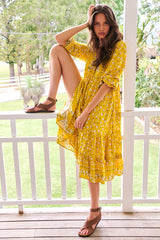 Monday Midi Dress - Sunshine Daisy