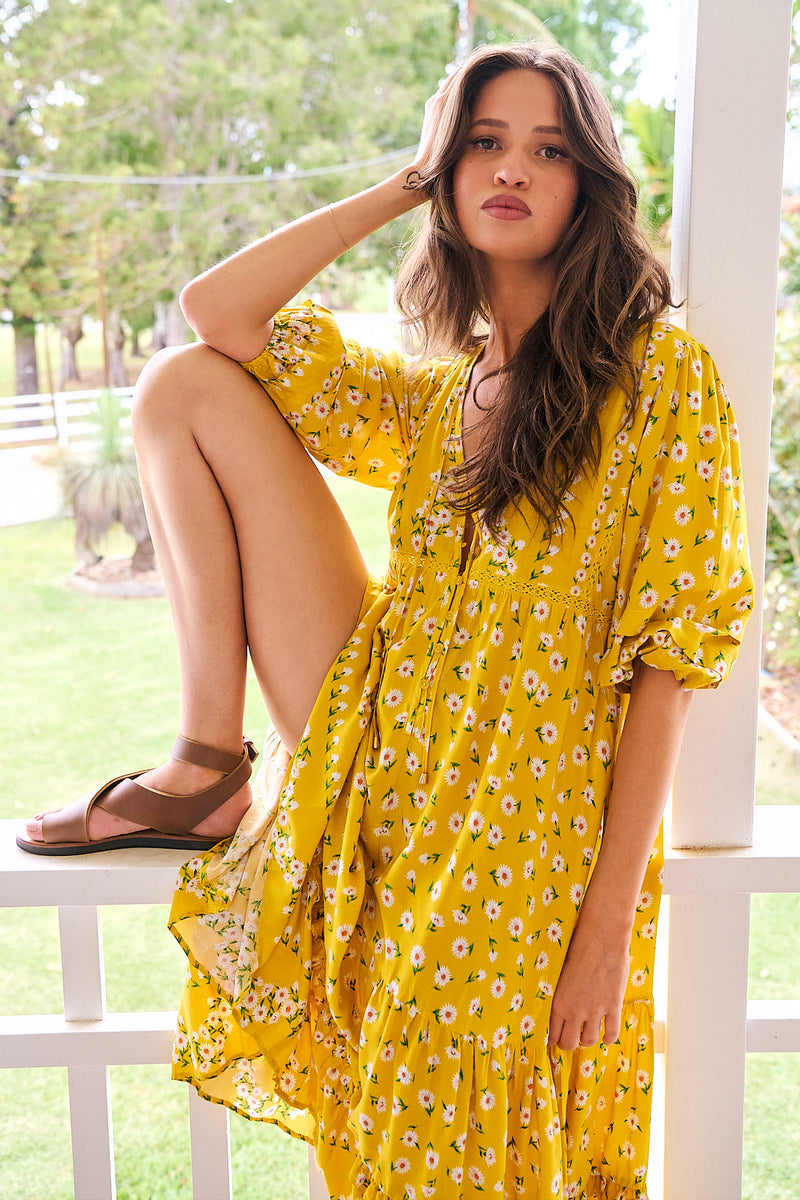 Monday Midi Dress - Sunshine Daisy