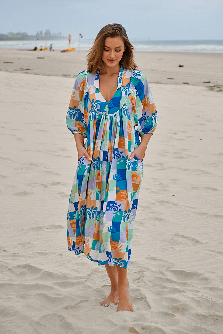 Boheme Midi Dress - Tides