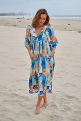 Boheme Midi Dress - Tides