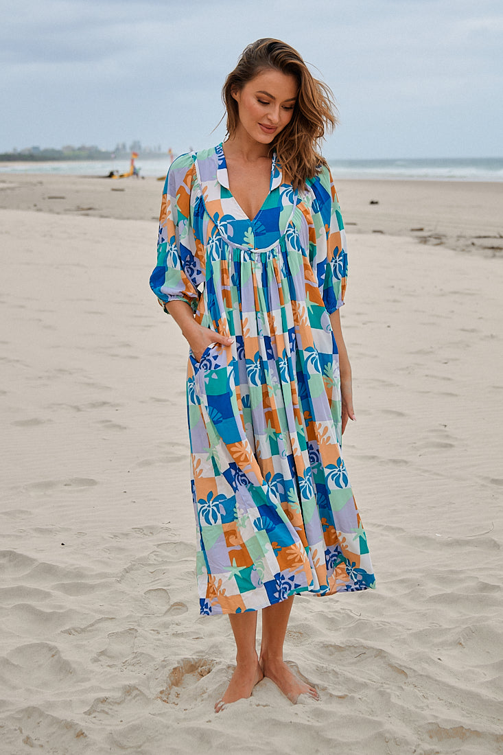 Boheme Midi Dress - Tides