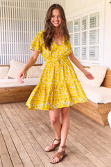 Lolana Mini Dress - Sunshine Daisy