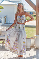 Aurelia Skirt - White Daylilies