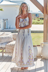 Aurelia Skirt - White Daylilies