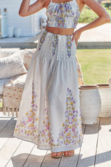 Aurelia Skirt - White Daylilies