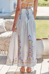 Aurelia Skirt - White Daylilies