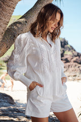 Botanic Fields Blouse -Ivory  ~ MOS the label