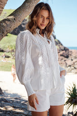 Botanic Fields Blouse -Ivory  ~ MOS the label