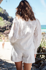 Botanic Fields Blouse -Ivory  ~ MOS the label