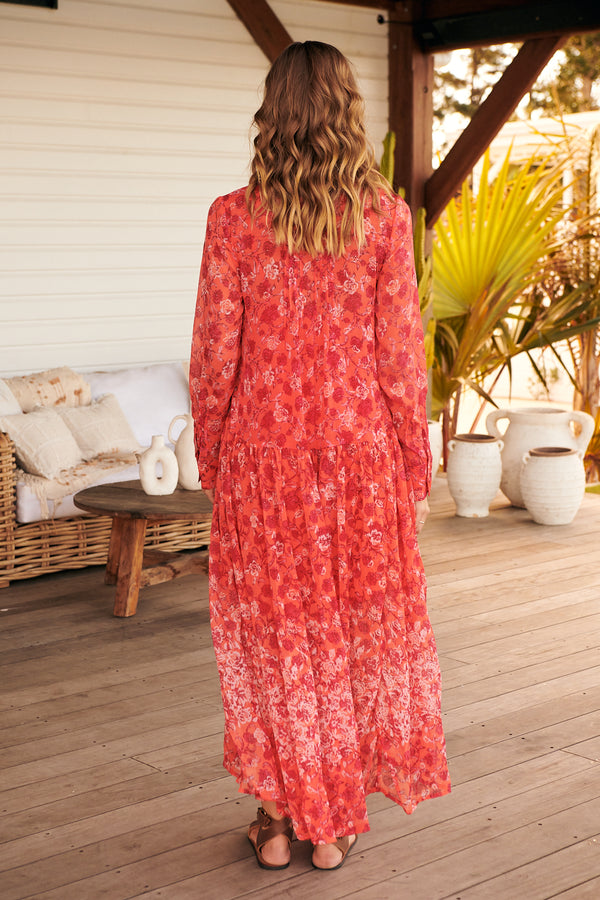 See It Through Dress- Coral ~ Free People