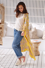 Magic Dance Border Print Kimono- Mellow Yellow ~ Free People