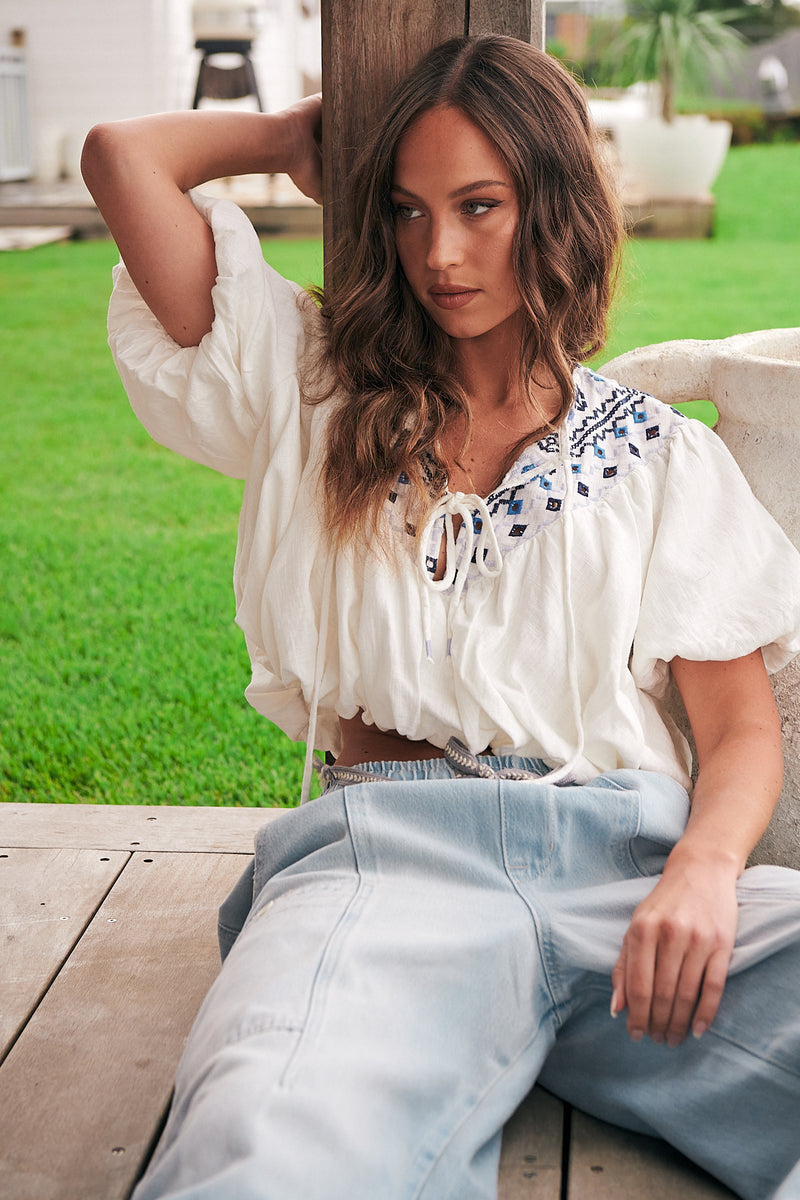 Joni Embroidered Top ~ Free People